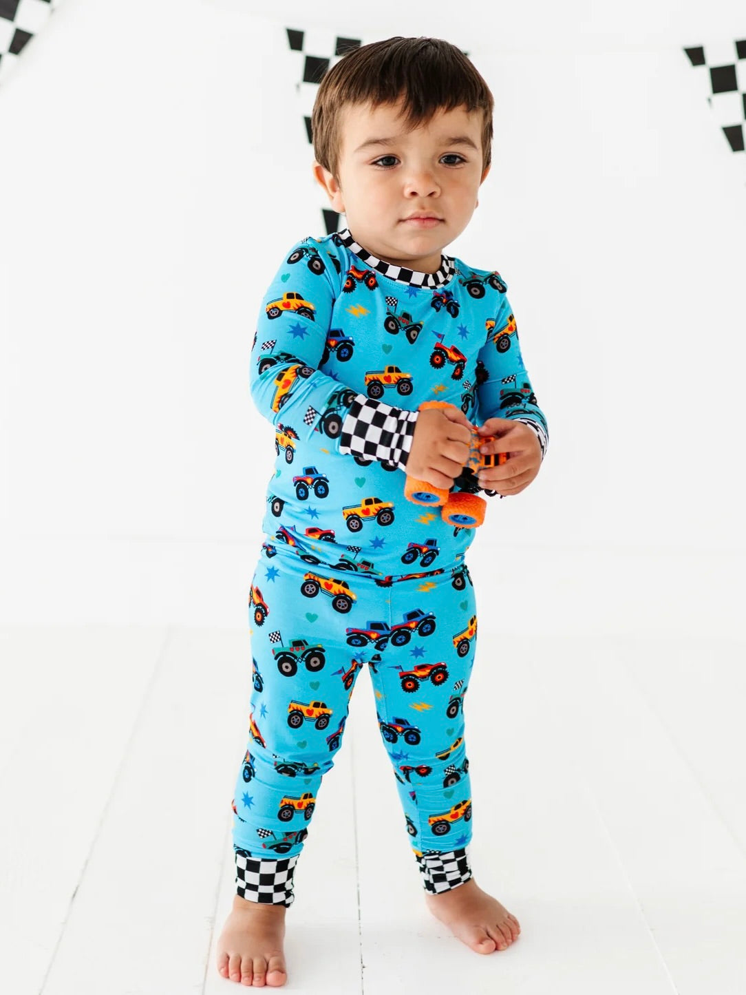 Toddler Pajamas - Wheelie Crushing It Blue