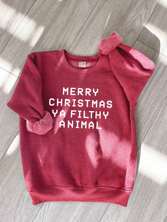 Merry Christmas Filthy Animal Toddler Sweatshirt