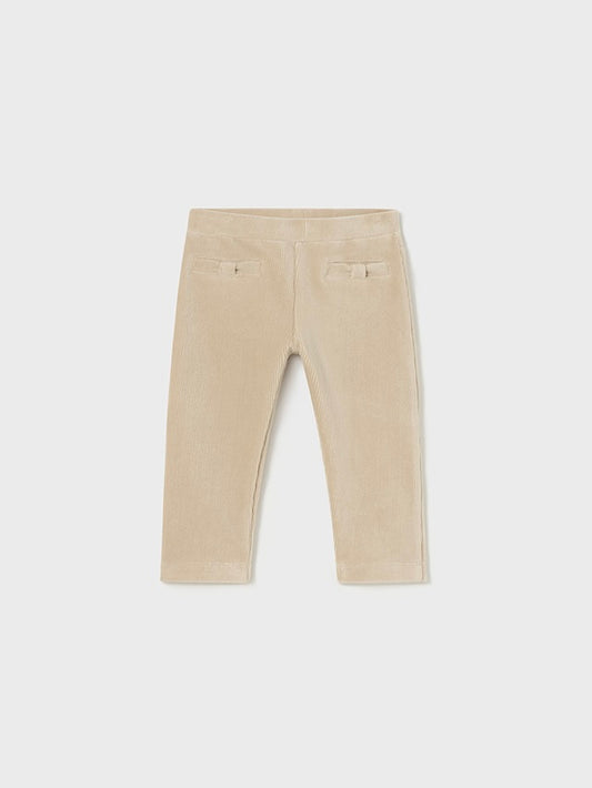 Bow Cord Knit Pant - Tan