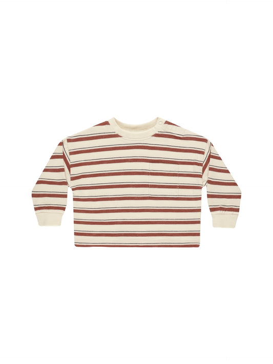 Brick Stripe Relaxed Long Sleeve Tee