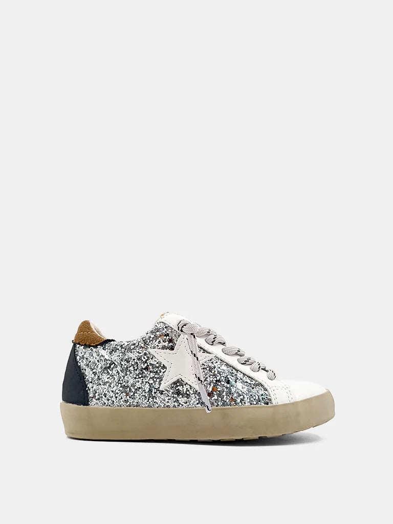 Paula Toddler Silver Sparkle Sneaker