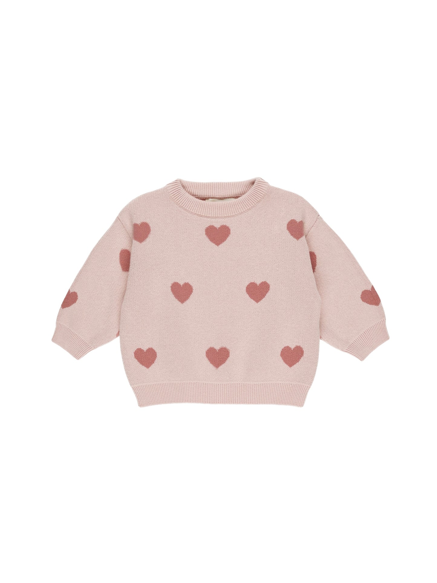 Bubblegum Heart Knit Sweater